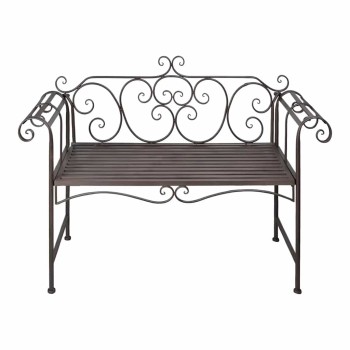 Barna antik acél kerti pad 132 cm