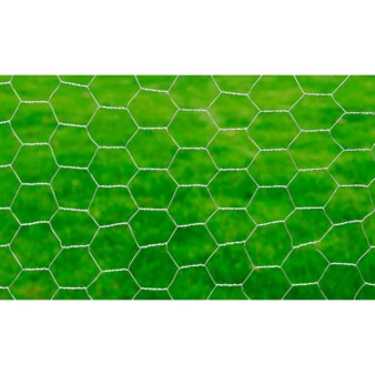 Ezüst horganyzott acél csirkeháló drótkerítés 25 x 0,75 m