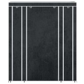 Fekete szövet ruhásszekrény tárolórekeszekkel 45x150x176 cm