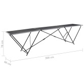Összecsukható mdf/alumínium tapétázóasztal 300 x 60 x 78 cm