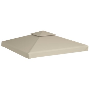 Bézs csere pavilon ponyvatető 310 g/m² 3 x 3 m