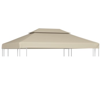 Bézs csere pavilon ponyvatető 310 g / m² 3 x 4 m