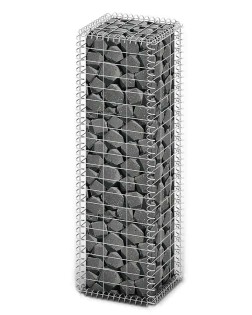 Gabion kosár fedéllel horganyzott drótból 100 x 30 x 30 cm