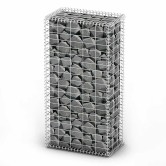 Gabion kosár fedéllel horganyzott drótból 100 x 50 x 30 cm