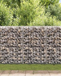Gabion kosár fedéllel horganyzott drótból 100 x 50 x 30 cm