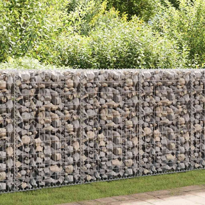 Gabion kosár fedéllel horganyzott drótból 100 x 50 x 30 cm