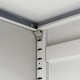 Szürke kétajtós acél irodai szekrény 90 cm