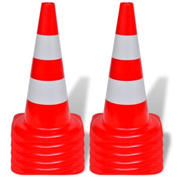 10 db fényvisszaverős bója 50 cm piros és fehér