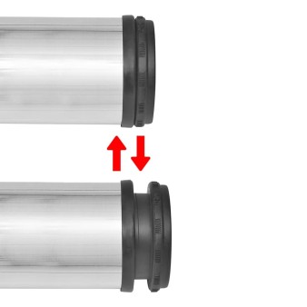 4 db állítható magasságú csiszolt nikkel asztalláb 710 mm