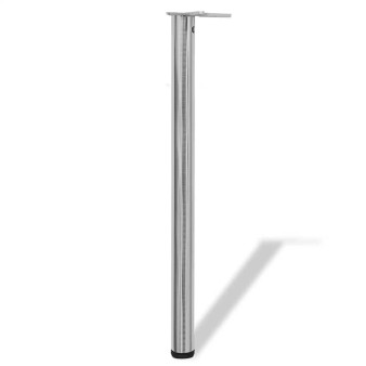 4 db állítható magasságú csiszolt nikkel asztalláb 870 mm