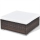 10-részes barna polyrattan kerti bútorszett párnákkal 10-részes barna polyrattan kerti bútorszett párnákkal