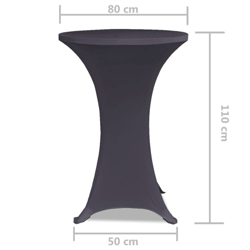 2 db nyújtható asztalterítő 80 cm antracit