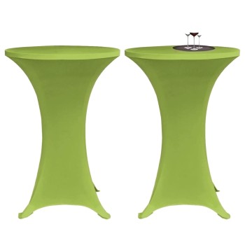2 db 70 cm zöld nyújtható asztalterítő