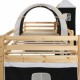 Fenyőfa gyermek galériaágy-keret csúszdával/létrával 97x208 cm Fenyőfa gyermek galériaágy-keret csúszdával/létrával 97x208 cm