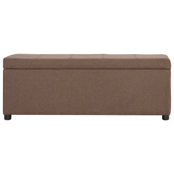 Barna poliészter pad tárolórekesszel 116 cm