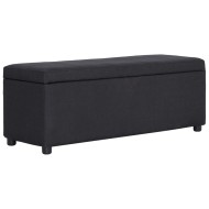 Fekete poliészter pad tárolórekesszel 116 cm