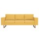 3-személyes sárga szövetkanapé