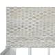 Szürke természetes rattan ágykeret 140 x 200 cm