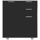 Magasfényű fekete forgácslap tálalószekrény 71 x 35 x 76 cm Magasfényű fekete forgácslap tálalószekrény 71 x 35 x 76 cm