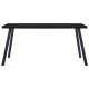 Fekete edzett üveg étkezőasztal 180 x 90 x 75 cm