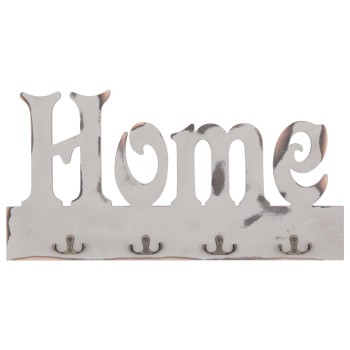 "home" feliratú fali fogas 50 x 23 cm