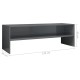 Magasfényű szürke forgácslap tv-szekrény 120 x 40 x 40 cm Magasfényű szürke forgácslap tv-szekrény 120 x 40 x 40 cm