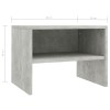 2 db betonszürke szerelt fa éjjeliszekrény 40 x 30 x 30 cm