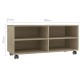 Sonoma színű forgácslap tv-szekrény görgőkkel 90 x 35 x 35 cm Sonoma színű forgácslap tv-szekrény görgőkkel 90 x 35 x 35 cm