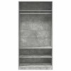Betonszürke szerelt fa ruhásszekrény 100 x 50 x 200 cm