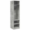 Betonszürke szerelt fa ruhásszekrény 50 x 50 x 200 cm