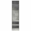 Betonszürke szerelt fa ruhásszekrény 50 x 50 x 200 cm