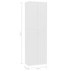 Fehér forgácslap irodai szekrény 60 x 32 x 190 cm