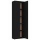 Fekete forgácslap irodai szekrény 60 x 32 x 190 cm