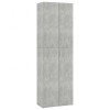 Betonszürke szerelt fa irodaszekrény 60 x 32 x 190 cm