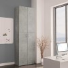 Betonszürke szerelt fa irodaszekrény 60 x 32 x 190 cm