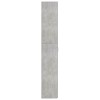 Betonszürke szerelt fa irodaszekrény 60 x 32 x 190 cm