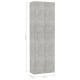 Betonszürke forgácslap irodai szekrény 60 x 32 x 190 cm