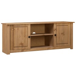 282670 tv cabinet 120x40x50 cm solid pine wood panama range