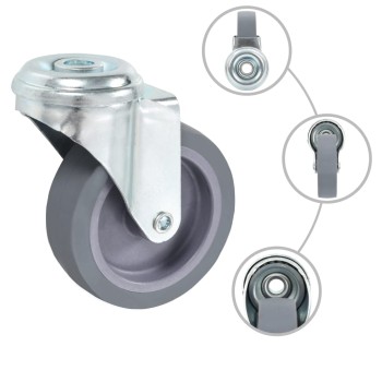 12 db hátfuratos önbeálló görgő 75 mm