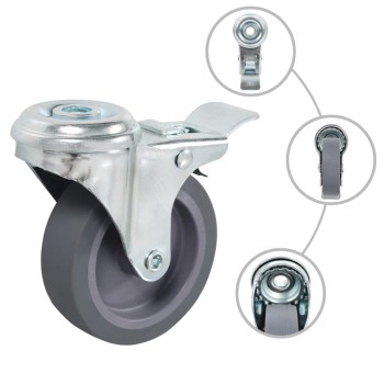 12 db hátfuratos önbeálló görgő 75 mm