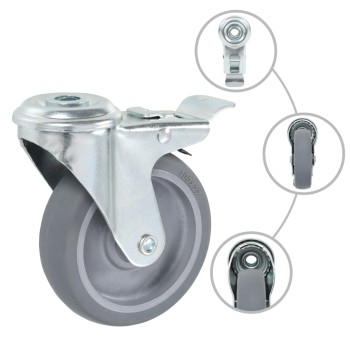 12 db hátfuratos önbeálló görgő 100 mm