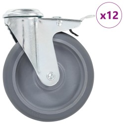 12 db hátfuratos önbeálló görgő 125 mm
