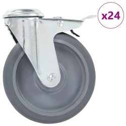 24 db hátfuratos önbeálló görgő 125 mm