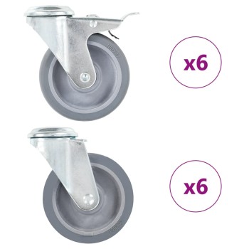 12 db hátfuratos önbeálló görgő 100 mm
