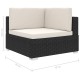 1 db fekete polyrattan moduláris sarokfotel párnákkal 1 db fekete polyrattan moduláris sarokfotel párnákkal