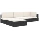 1 db fekete polyrattan moduláris sarokfotel párnákkal 1 db fekete polyrattan moduláris sarokfotel párnákkal