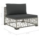 10-részes szürke polyrattan kerti bútorszett párnákkal 10-részes szürke polyrattan kerti bútorszett párnákkal