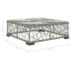 10-részes szürke polyrattan kerti bútorszett párnákkal 10-részes szürke polyrattan kerti bútorszett párnákkal