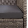 2 db szürke polyrattan kültéri szék párnával