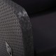 3 darabos fekete polyrattan bisztrószett párnákkal